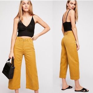 Free people Patti Crop Cotton Pant -Graham Cracker